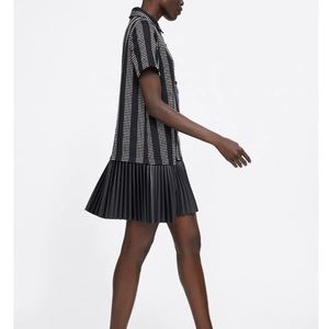 Zara Textured Weave Dress Sz S